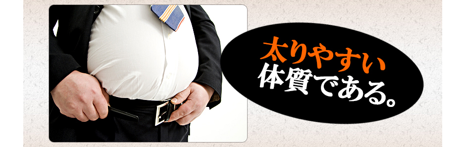 太りやすい体質である。