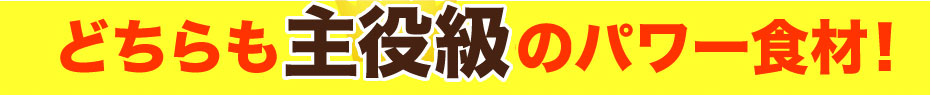 どちらも主役級のパワー食材！